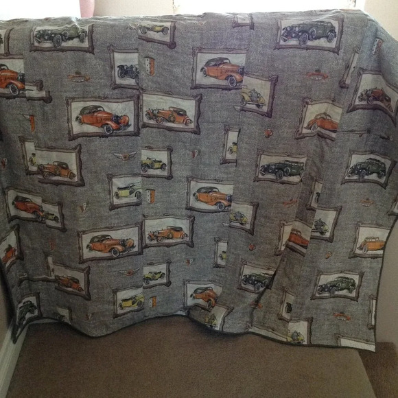 Handmade Quilted Lap Quilt Blanket Throw Squares Cars - Picture 3 of 5